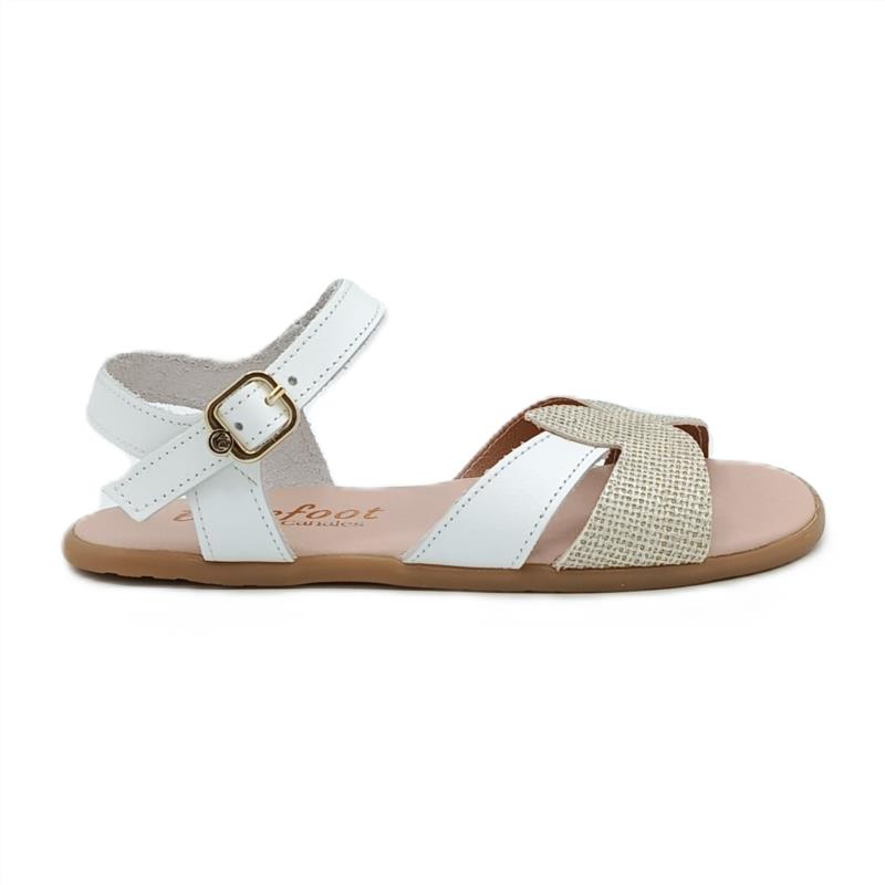 Sandalias Barefoot piel blanco 