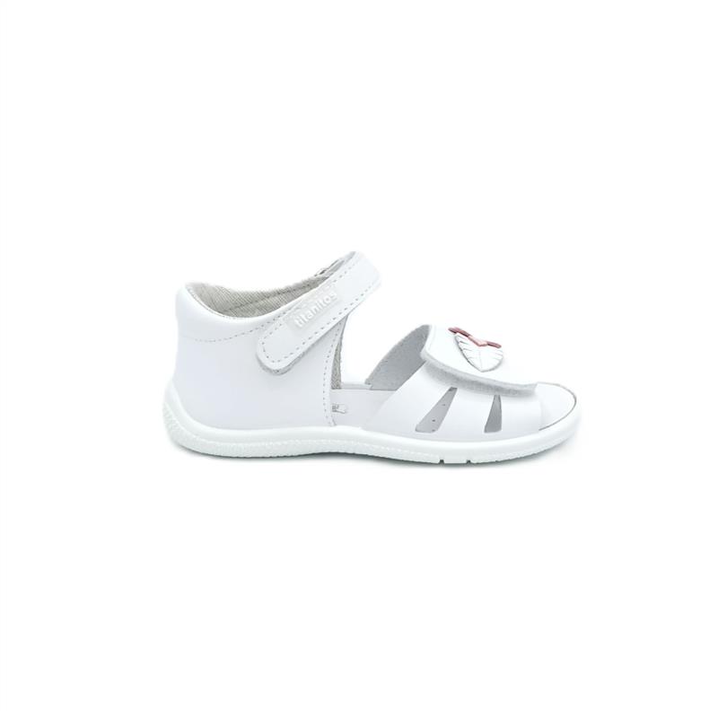 Sandalias piel flor rosa