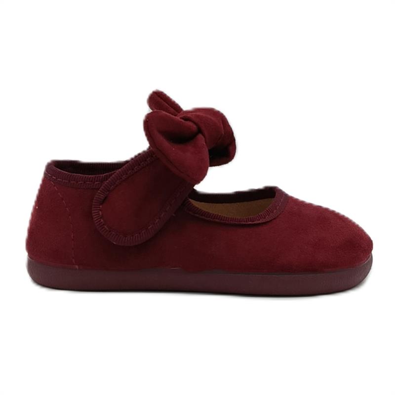 Merceditas Barefoot serratex en Granate con lazo