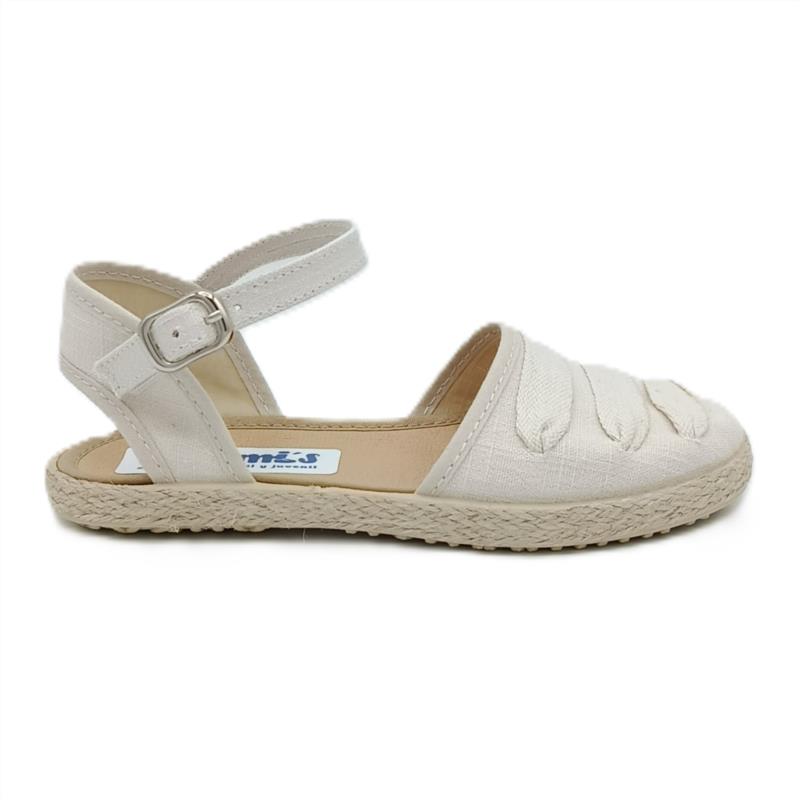 Alpargatas cintas beige 