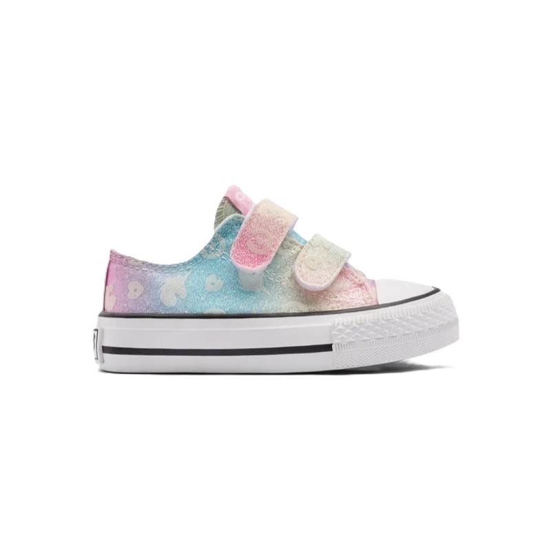 Deportivos Multicolor doble cierre adherente Glitter unicornios