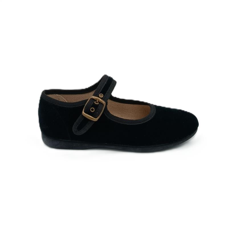 Merceditas terciopelo Negro