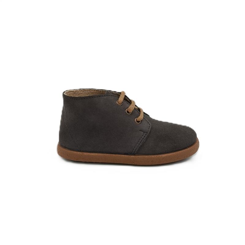 Bota cordones serraje Gris 