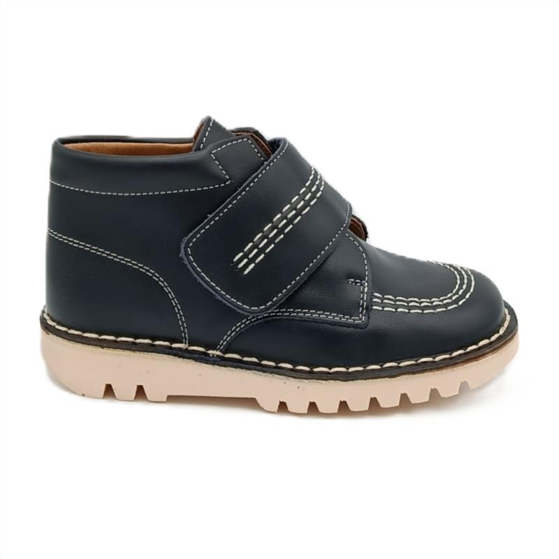 Botas tipo kickers napa Azul Marino cierre adherente 
