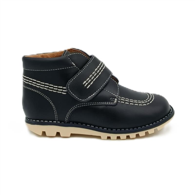 Botas tipo kickers napa Azul Marino cierre adherente 