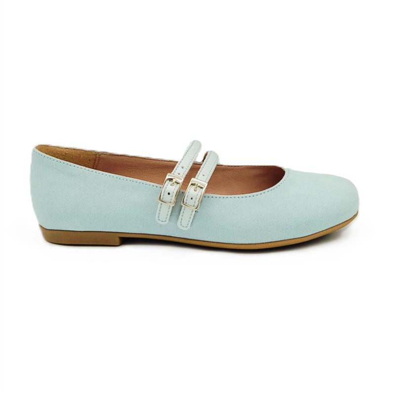 Merceditas serraje Verde Agua