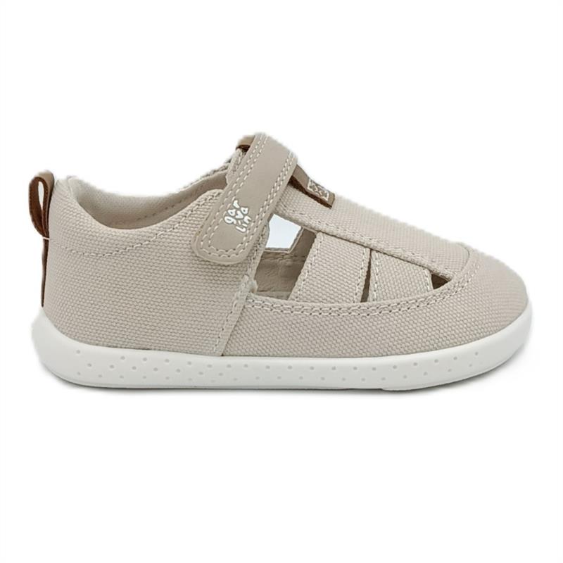 Sandalias Barefoot cangrejera lona Beige