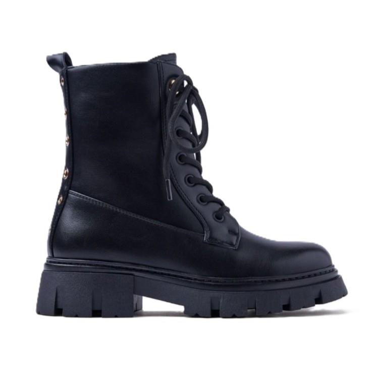 Botas negro cordones