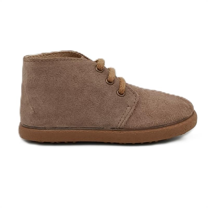 Botas serraje Camel cordones 