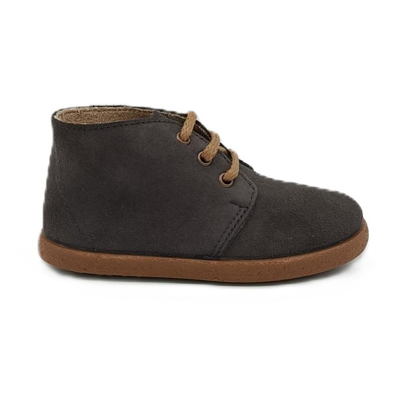 Bota cordones serraje Gris 