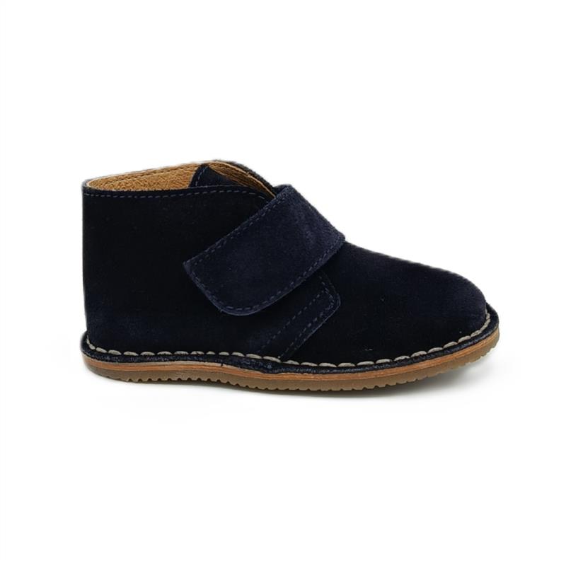 Botas safaris serraje Azul Marino pieso fino cierre adherente