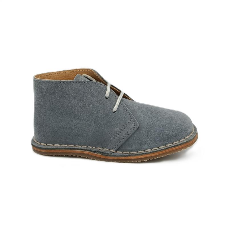 Botas safaris serraje Gris piso fino cordones 
