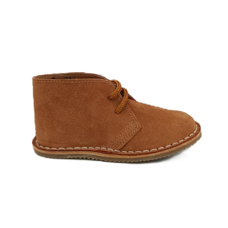 Botas safaris serraje Camel piso fino cordones 