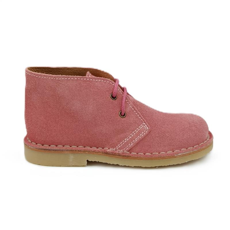 Botas Safaris serraje Rosa Maquillaje cordones 