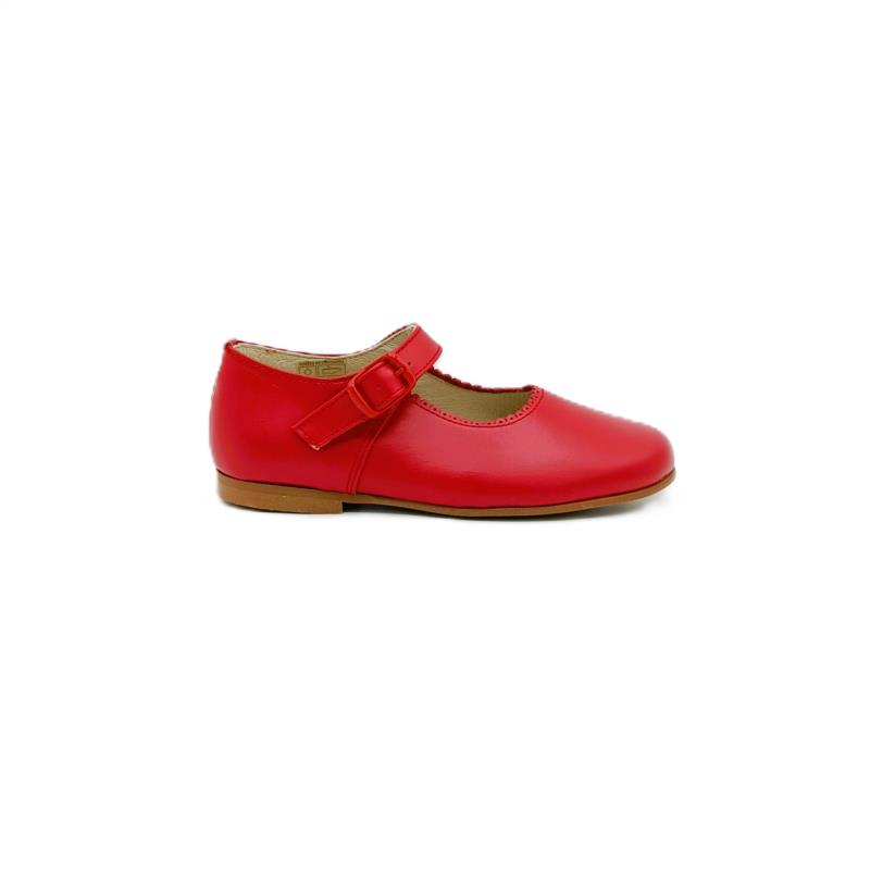 Merceditas piel Rojo