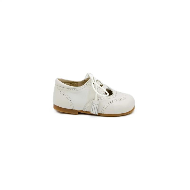 Zapatos Ingles piel Blanco Roto 