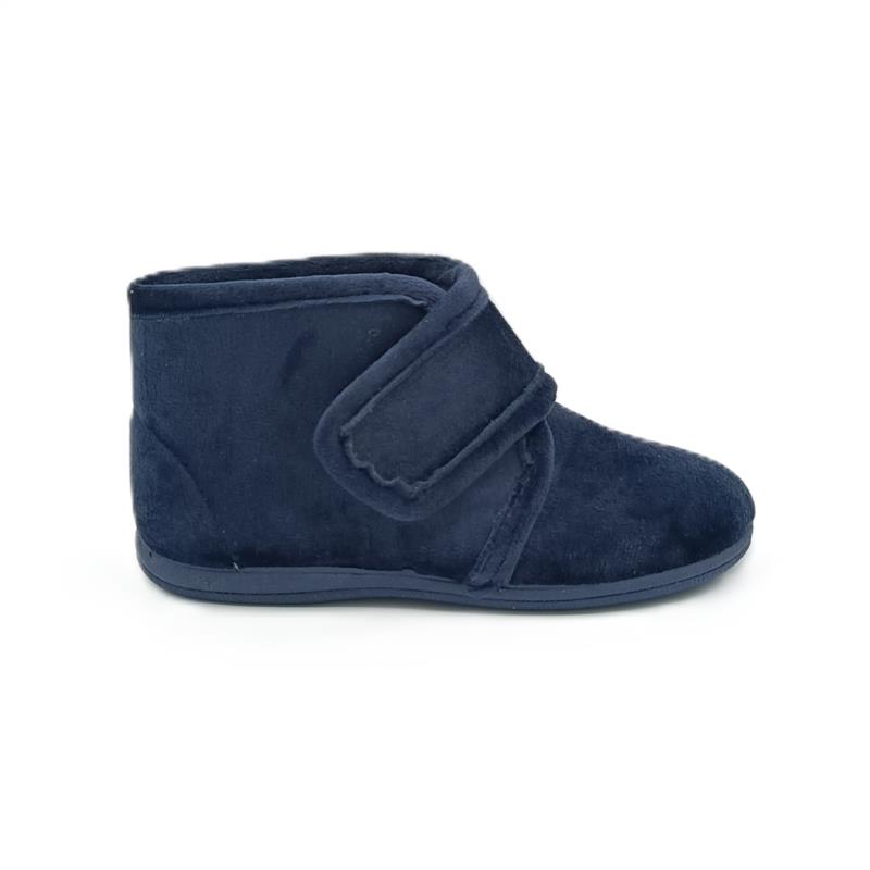 Zapatillas terciopelo Azul Marino cierre adherente 