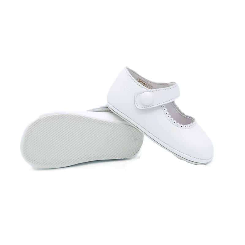 Merceditas piel Blanco semisuela 