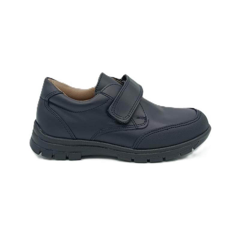 Zapatos colegiales napa Azul Marino puntera reforzada cierre adherente 
