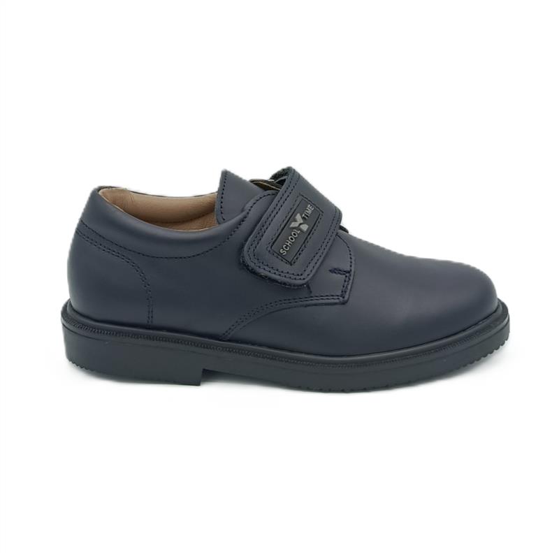 Zapatos colegiales napa Azul Marino cierre adherente 