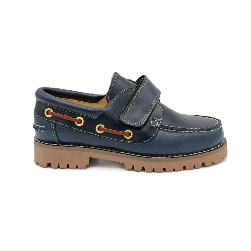 Zapatos nauticos napa Azul Marino cierre adherente 