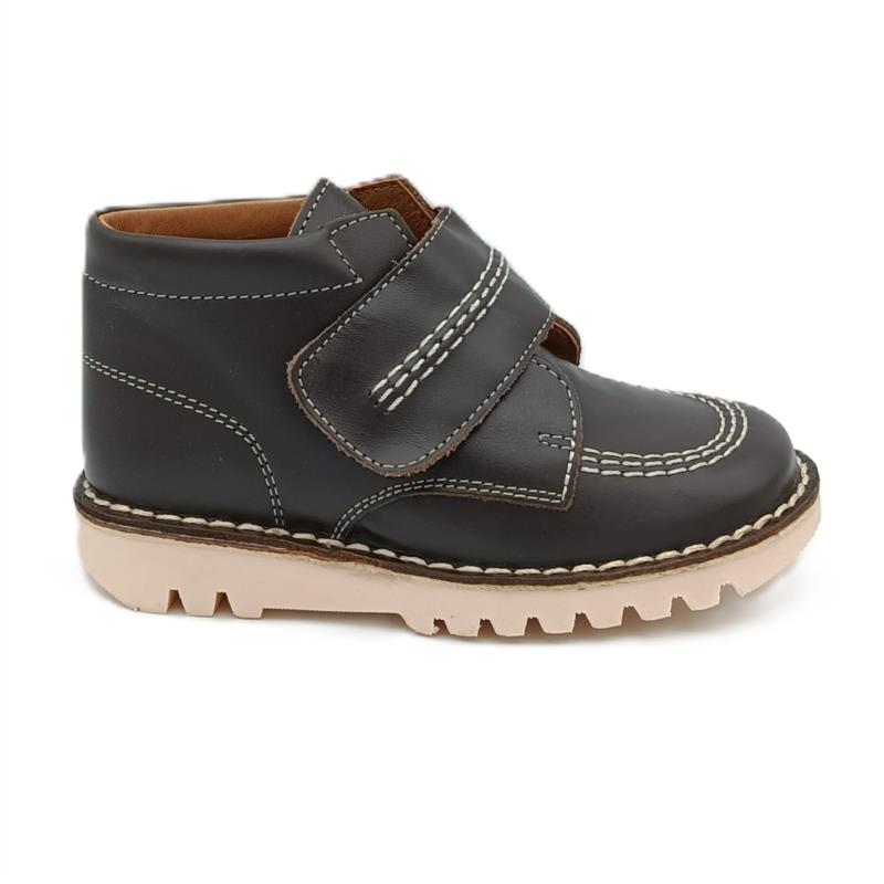 Botas tipo kickers napa Marrón cierre adherente 