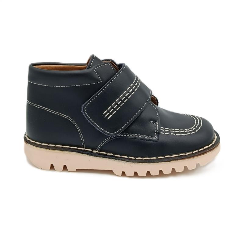 Botas tipo kickers napa Azul Marino cierre adherente 