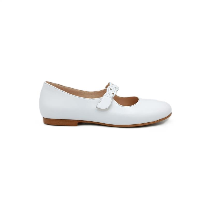 Merceditas piel Blanco trenzado 