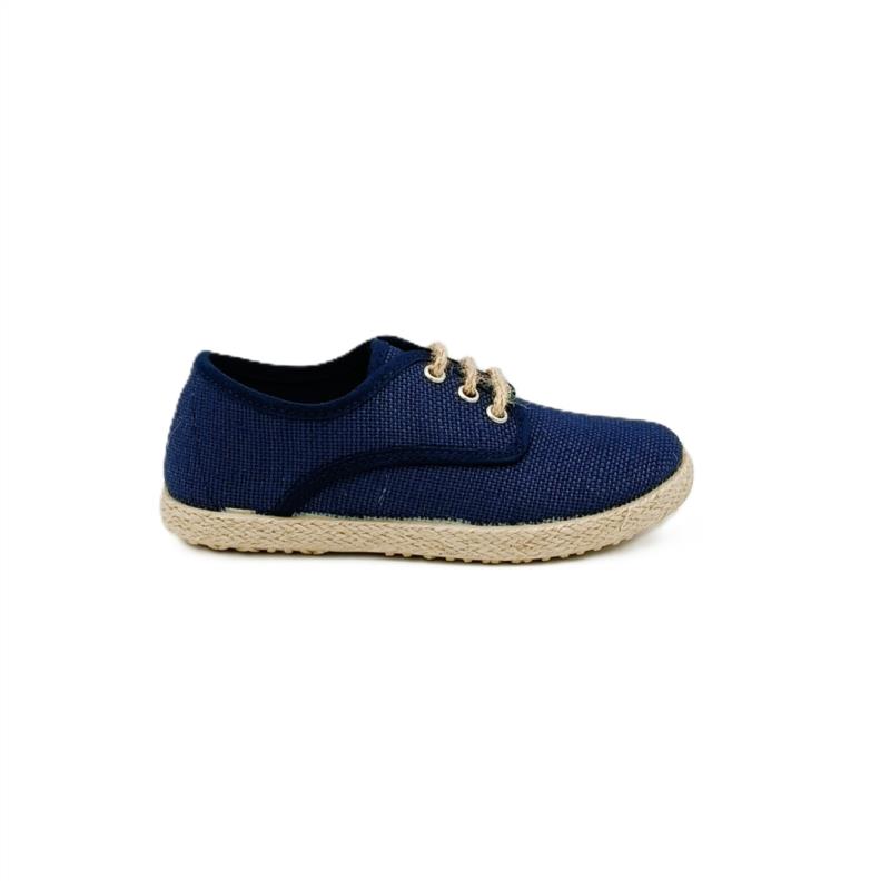 Blucher lino Azul Marino cordón yute 