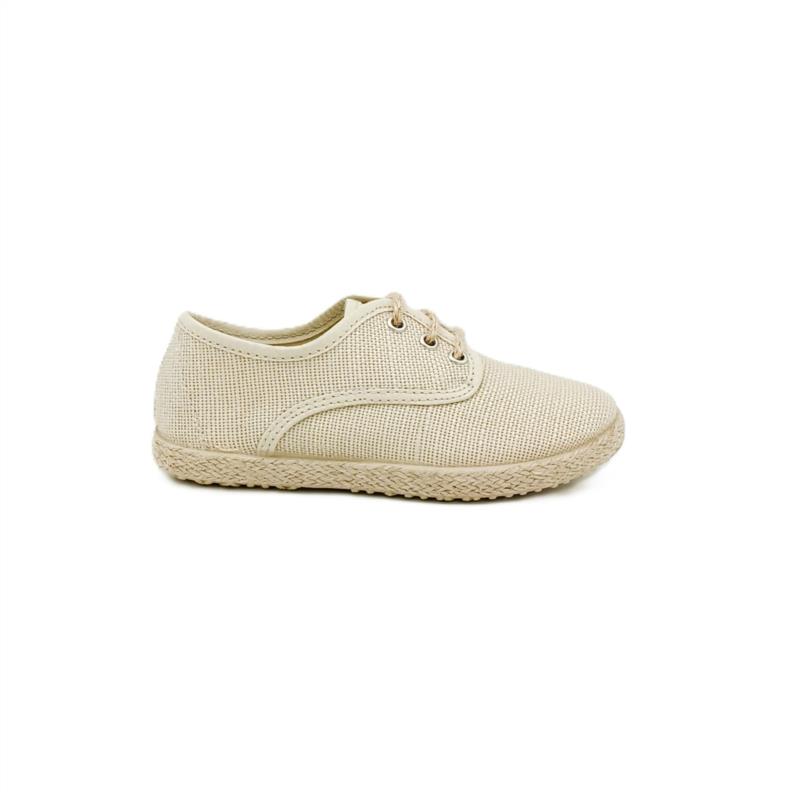 Blucher lino Beige cordón yute 
