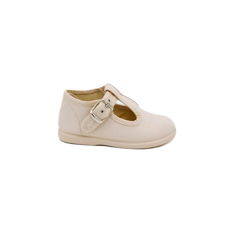 Pepitos lino Beige hebilla