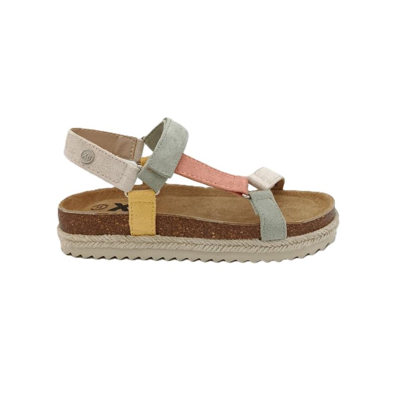 Sandalias niña bio Beige cierre adherente