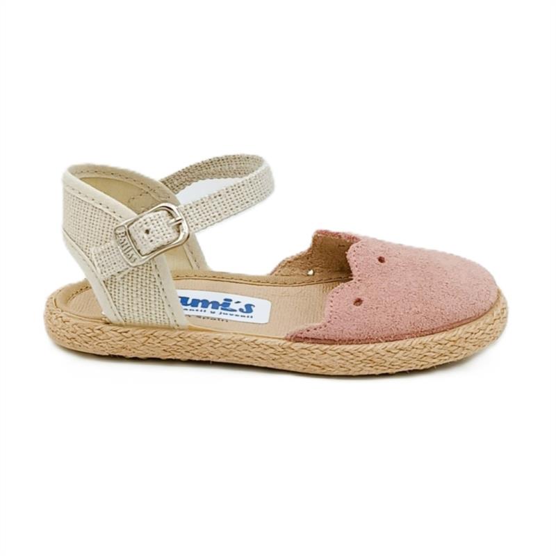 Alpargatas serraje Rosa Maquillaje hebilla 