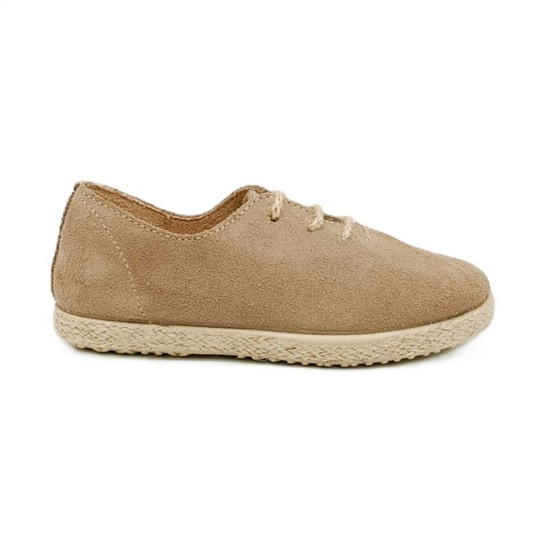Blucher serraje Beige cordón yute 