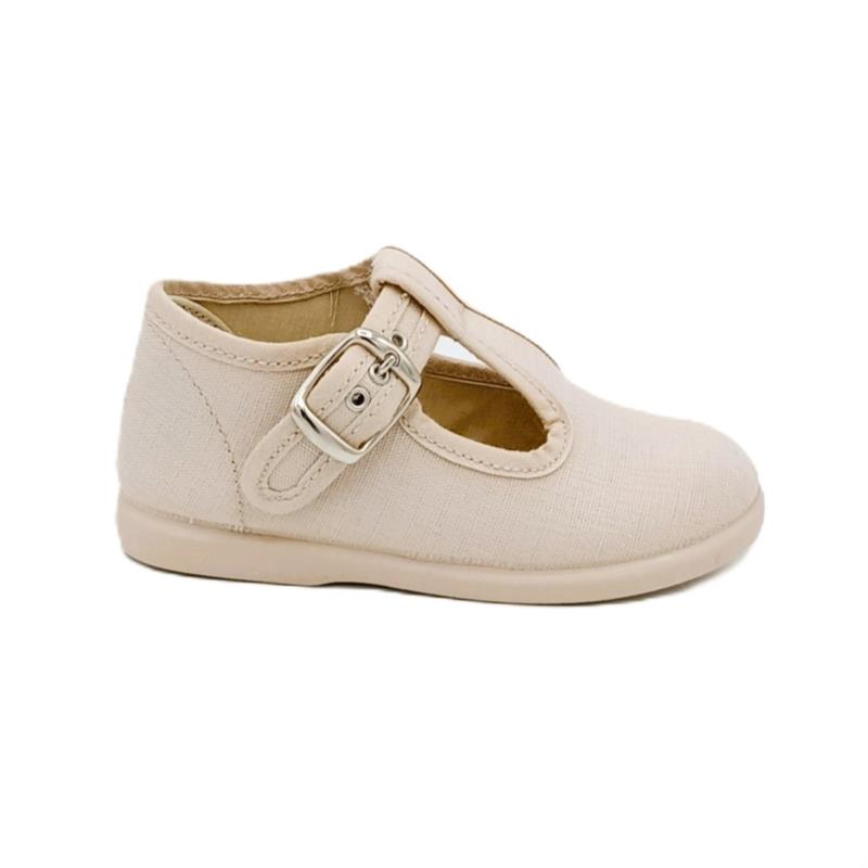 Pepitos lino Beige hebilla