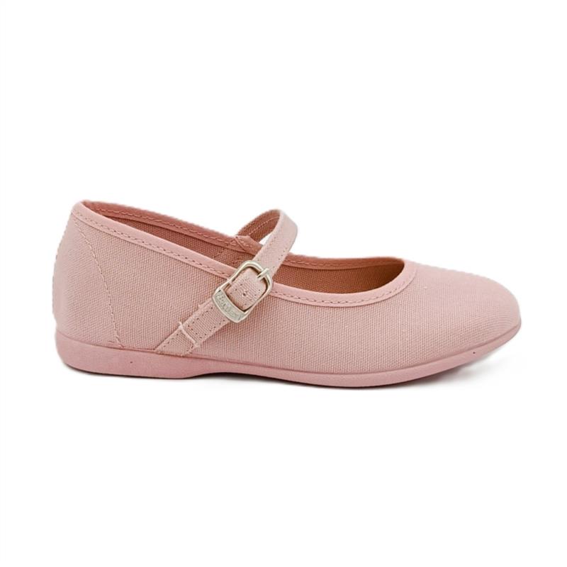  Merceditas lona pique Rosa Maquillaje hebilla