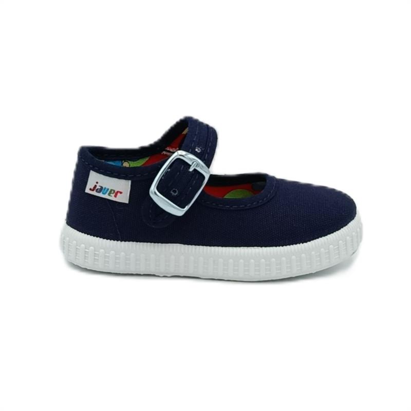  Merceditas lona Azul Marino hebilla