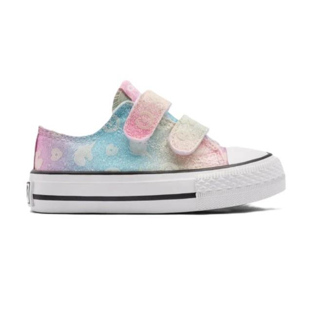 Deportivos Multicolor doble cierre adherente Glitter unicornios