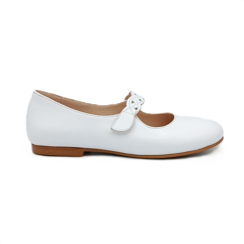 Merceditas piel Blanco trenzado 