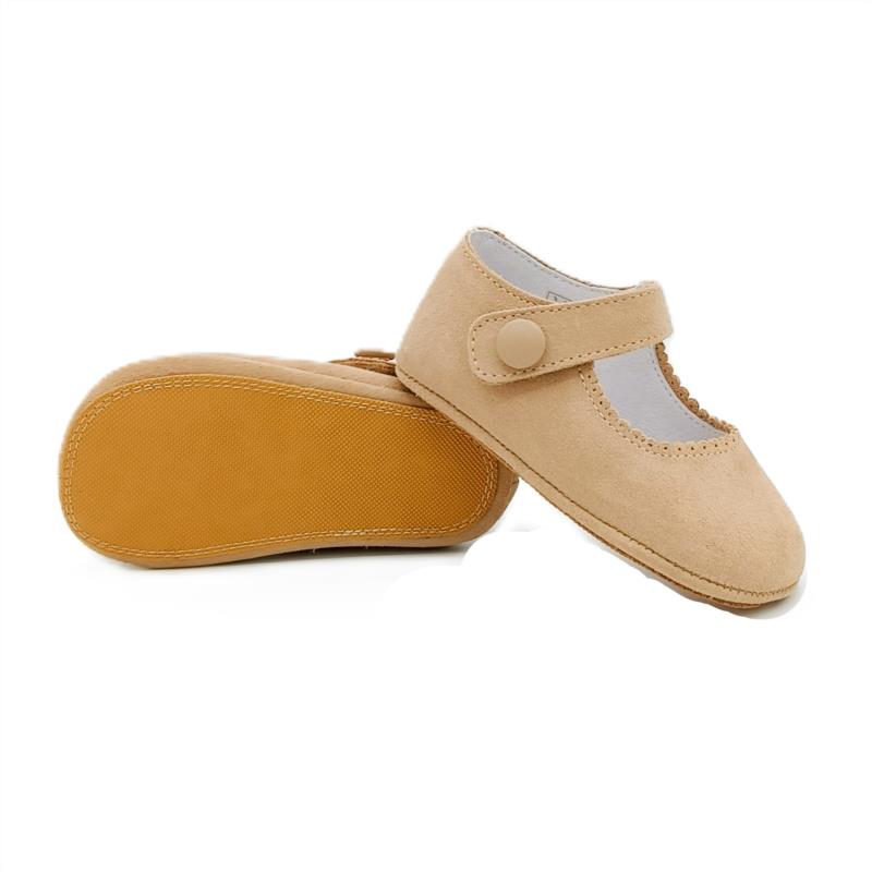 Merceditas serraje Camel semisuela 