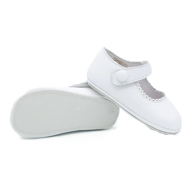Merceditas piel Blanco semisuela 