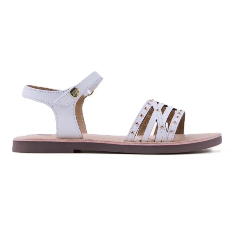 Sandalias blanco tachuela