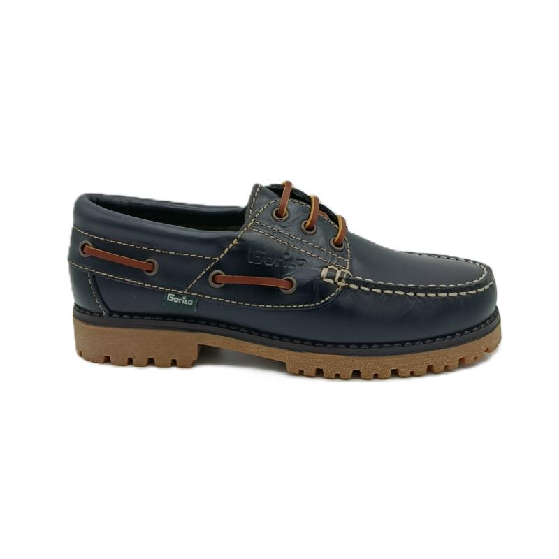 Zapatos Nauticos Azul Marino cordones 