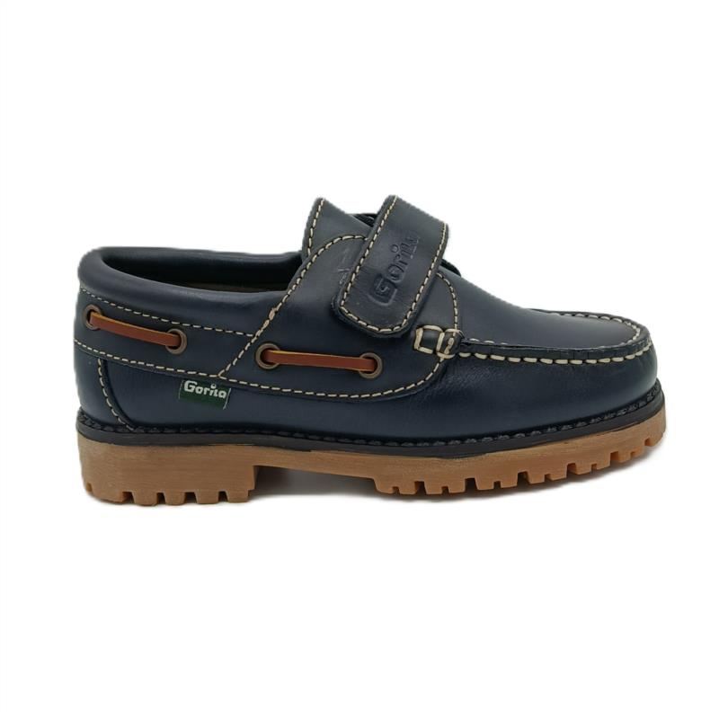 Zapatos Naúticos napa Azul Marino cierre adherente 