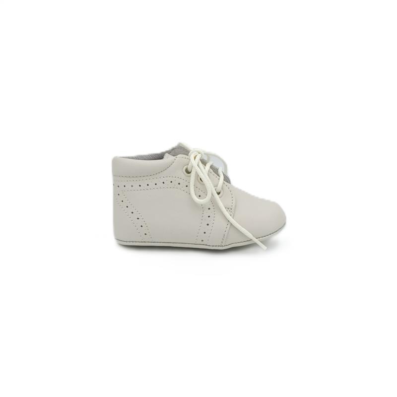 Botas napa Blanco Roto cordones