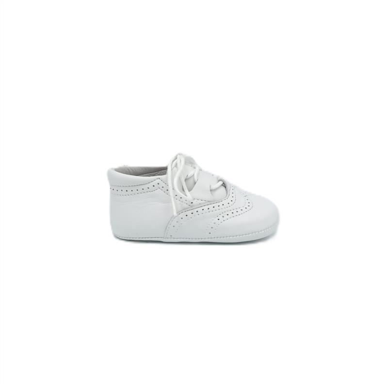 Bota inglesita napa Blanco cordones 