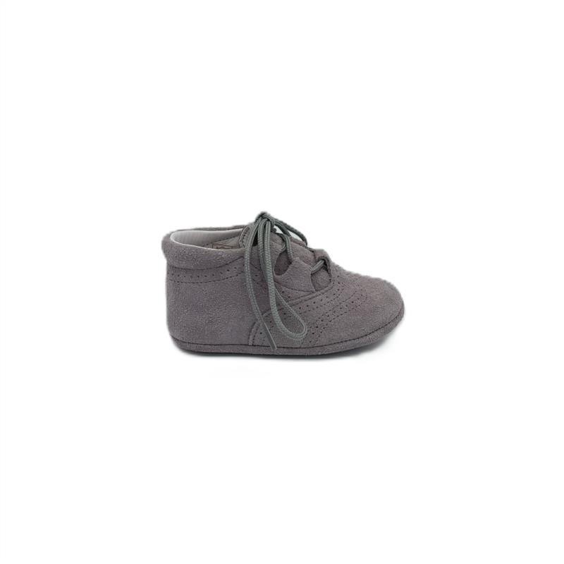 Bota inglesita serraje Gris cordones 