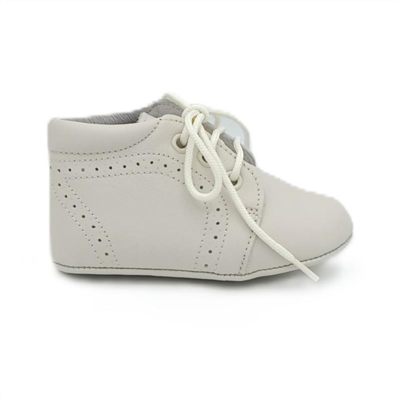 Botas napa Blanco Roto cordones