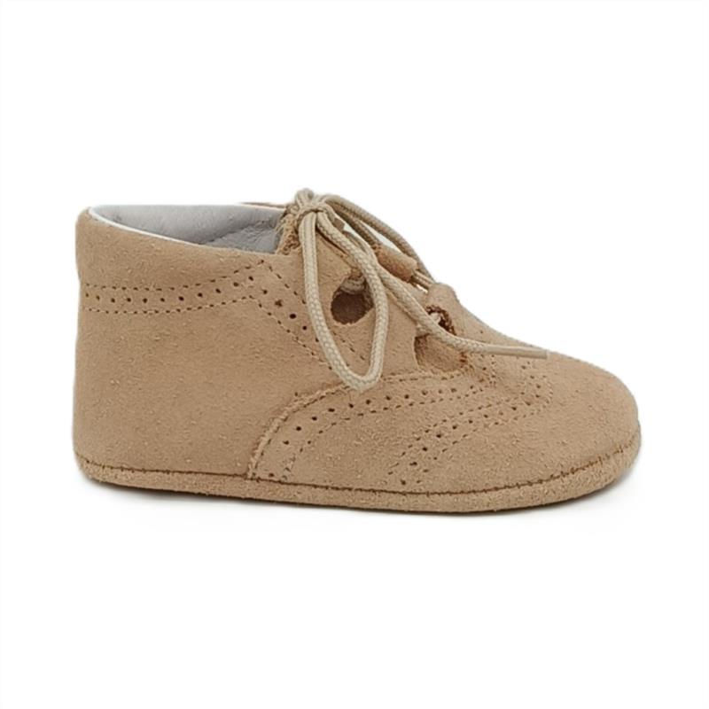 Bota inglesita serraje Camel cordones 